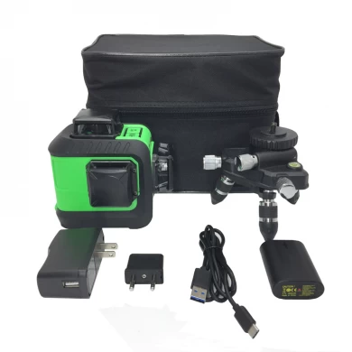 XEAST 2018 NEW 12 Lines 3D Green laser level Self-Leveling 360 Horizontal And Vertical Cross green Laser Beam With Tilt&Outdoor