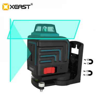 XEAST LD 5线3D绿色激光水平自调平360水平和垂直交叉绿色激光束，具有倾斜和室外模式XE-305G