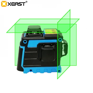 مستوى الليزر XEAST 12 خطوط 3D المستوى الذاتي الاستواء 360 الأفقي والرأسي سوبر قوية مستوى الليزر الأخضر