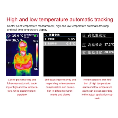 XEAST UTi260Kハンドヘルド人体温度測定ツール赤外線サーマルイメージャー、実際のP​​Cソフトウェア分析