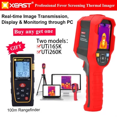 Ferramenta de medição de temperatura do corpo humano XEAST UTi260K Termômetro infravermelho, em análise de software real para PC