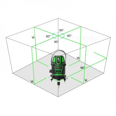 XEAST XE-11A 5 Linie 6 Punkt Grüner Laser-Pegelmesser 360-Grad-Laserpegel mit Neigungsmodus im Außenbereich Selbstnivellierend