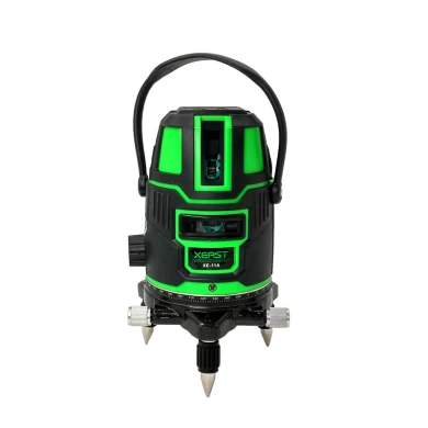 XEAST XE-11A 5 linee 6 punti Misuratore di livello laser verde Livello laser a 360 gradi con modalità inclinazione modalità esterna Autolivellamento