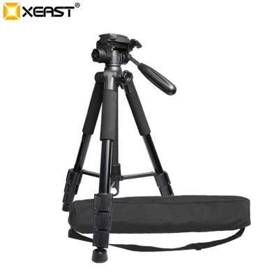XEAST  Multi-function Travel Camera Tripod 56"/143cm Adjustable Laser Level Tripod with 3-Way Swivel Pan Head,with Bubble Level
