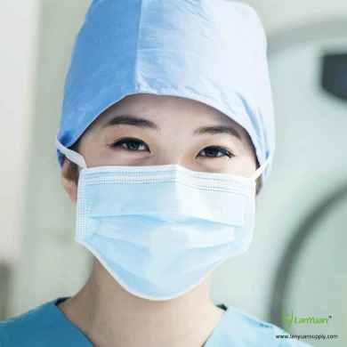 Blue Disposable 3ply Non-woven Fave Mask