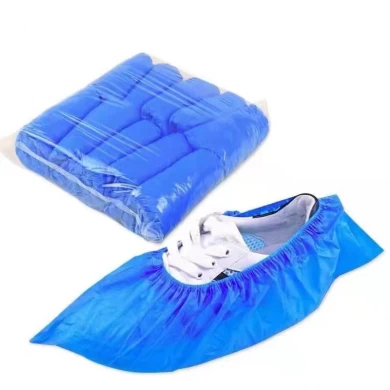 Blue Disposable CPE Shoecover PE Shoe Covers Dispenser