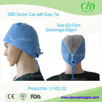 Blue Disposable SPP Doctor Cap with Easy Ties