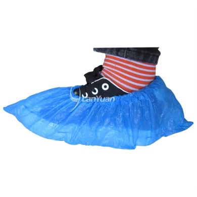 Blue Waterproof Disposable PE Shoe Cover