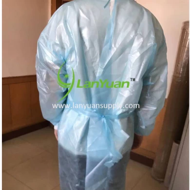 CPE coated isolation gown