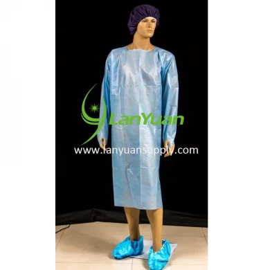 CPE coated isolation gown