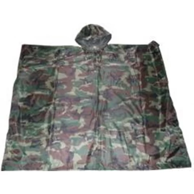 Camouflage Rain Suit for Hinking With Hood