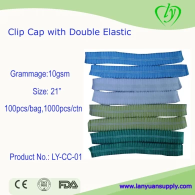 Clip Cap with Double Elastic Band