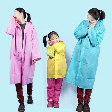 Colorful Stitching Raincoat with a Backpack for Children