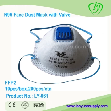 يمكن التخلص منها FFP2 الغبار الوجه قناع تنفس مع صمام