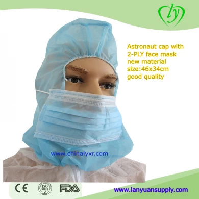 Disposable Hood Cap With Mask And Beard Cover