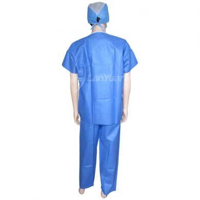 Disposable Hospital SMS Scrub Suit Set Medical Scrub Suit