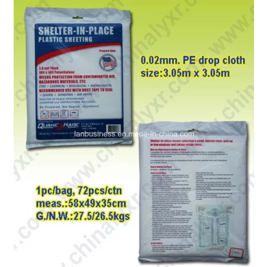 Disposable LDPE Drop Cloth Dust Cover Dust Sheet