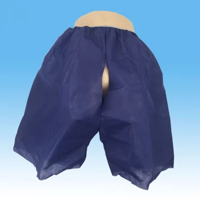 Disposable Non-Woven SMS Exam Shorts Pants for Endoscopy Colonoscopy