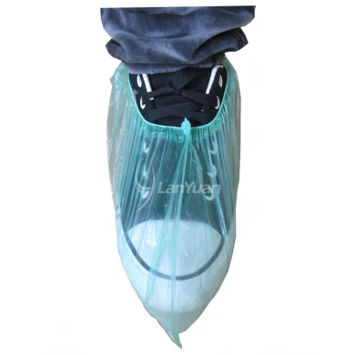Disposable PE Waterproof Green Shoe Cover machine-made