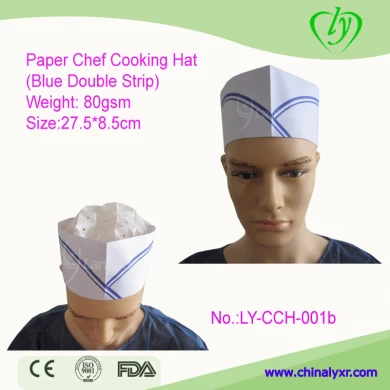 Одноразовые бумажные повар Кулинария Hat (Blue Дважды Газа)