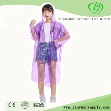 Disposable Raincoat With Button Easy to carry