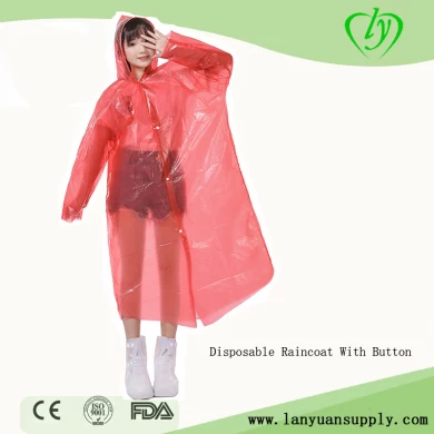 Disposable Raincoat With Button Easy to carry