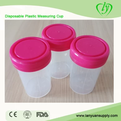 Disposable plastic urine cup
