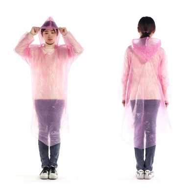 Easy to Carry Disposable PE Raincoat