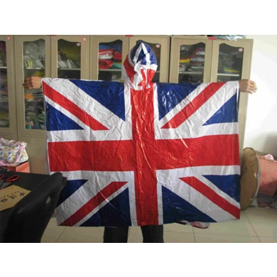 Emergency Breathable Rain Suit With Flag Pattern