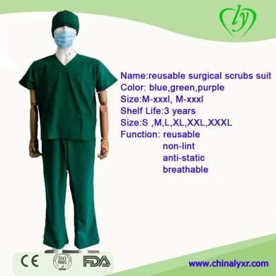 Factory waterproof reusable Green surgical medical scrubs set