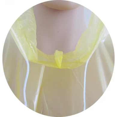 Fashionable Yellow Plastic Raincoat for Outdoor Activities