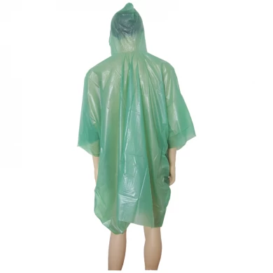 Good quality Green PEVA Raingear With Hood