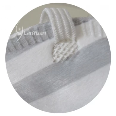 Gray and White Stripes Nonwoven Face Mask with Valve