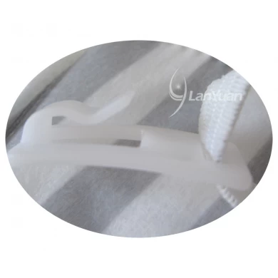 Gray and White Stripes Nonwoven Face Mask with Valve
