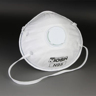 Tête de style N95 Respirateur avec valve en blanc