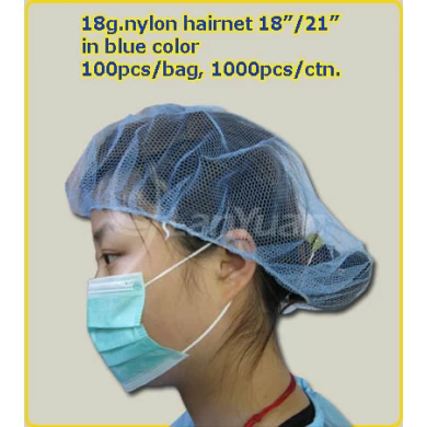 High Quality Disposable Nylon Hairnet