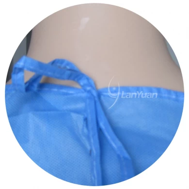 High quality Disposable Blue Medical SMS Surgical Gown With Knitted Cuffs