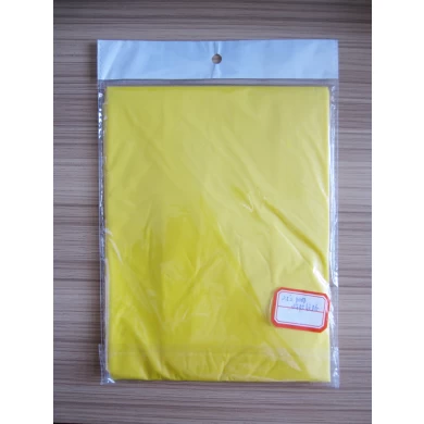 Hooded Yellow PEVA Raincoat With String