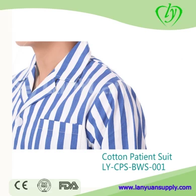 Hospital Cotton Patient Suits Blue and White Stripe