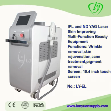 IPL и ND YAG лазер кожи Улучшение Multi-Function Оборудование для салонов красоты