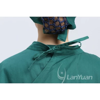 LY Dark Green Cotton/Polyester Cotton Surgical Gown