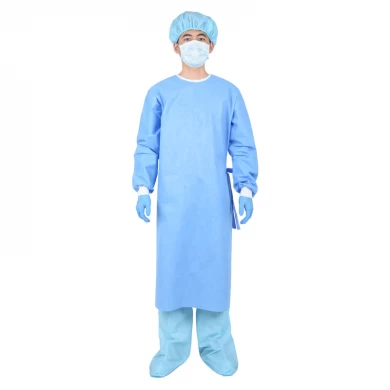 LY Disposable SMS SMMS Surgical Gowns with Knitted Cuffs