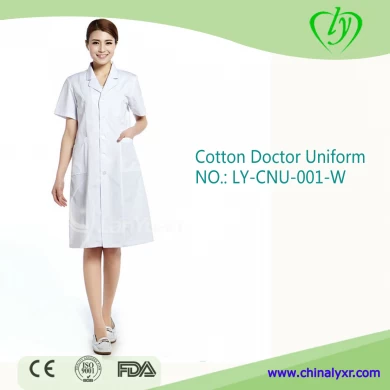 Uniforme de médecin en coton / polyester blanc