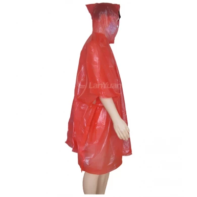 Light Disposable Emergency Rain Poncho with Hood
