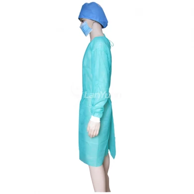 Ly Disposable PE/PP Medical Nonwoven Isolation Hospital Gowns