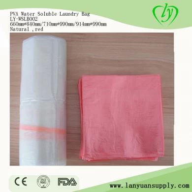 Manufacturer Disposable Hot Water Soluble Laundry Bag for Hospital