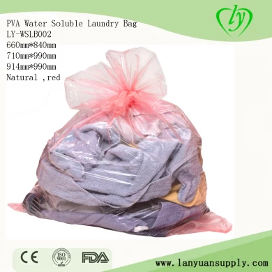 Manufacturer Disposable Hot Water Soluble Laundry Bag for Hospital