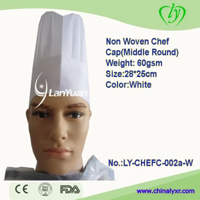 Nonwoven Middlle-round Chef Cap