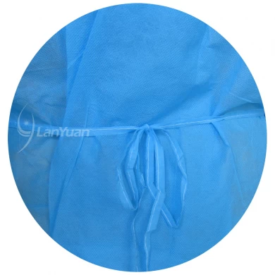 PP Blue Isolation Gown With Elastic Cuffs
