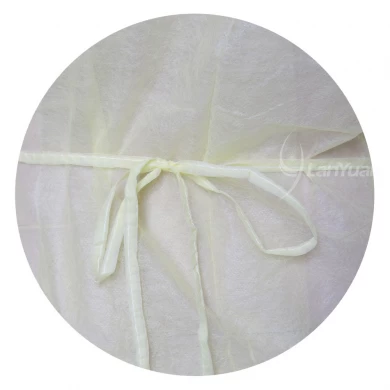 PP Yellow Isolation Gown With Knitted Cuffs